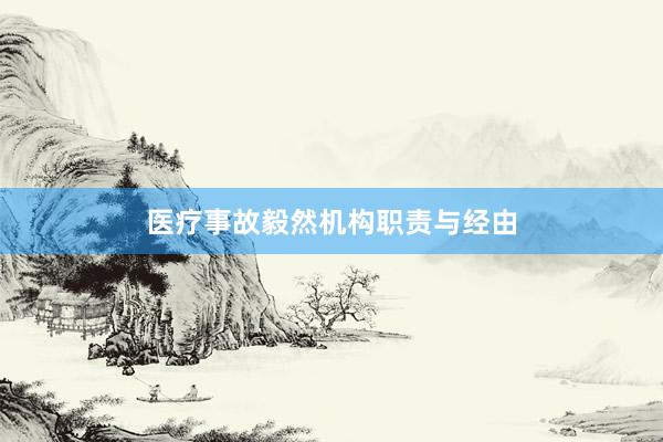 医疗事故毅然机构职责与经由